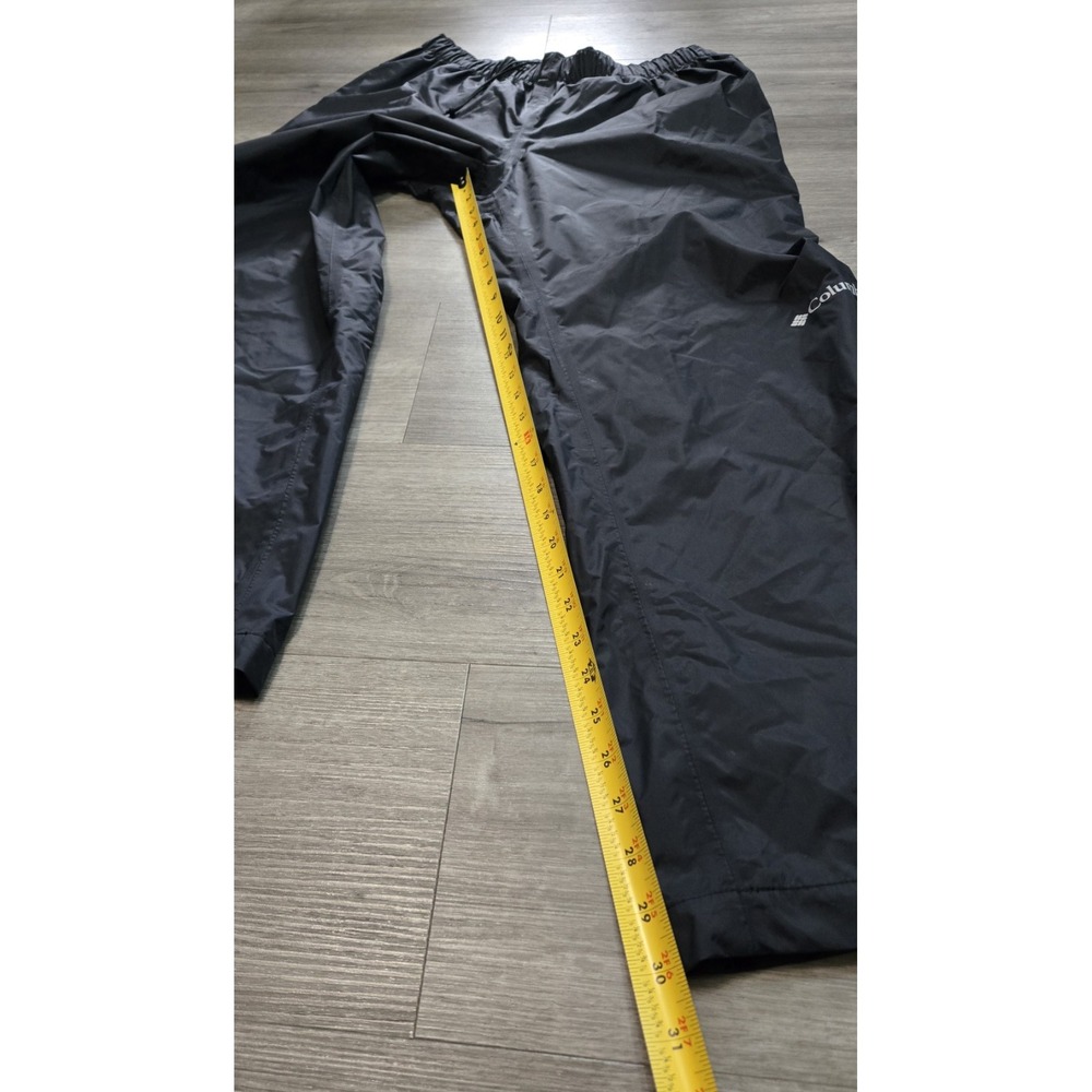Columbia Pants Men's Medium Black Baggy Wide Leg Nylon Windbreaker Omni-Tech - Picture 10 of 13